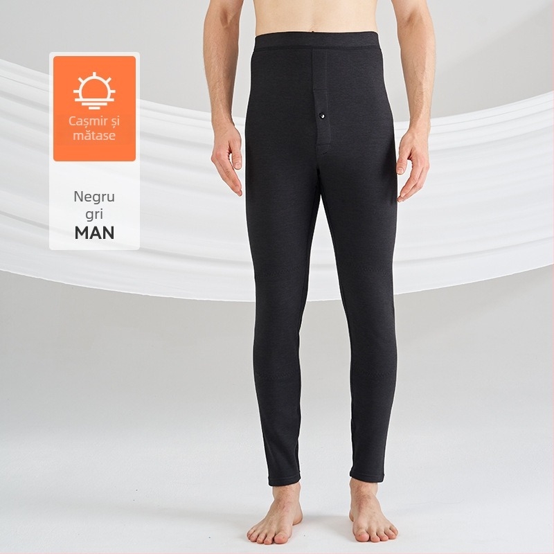 Pantaloni termici bărbați pentru toamnă-iarnă, poliester 70–80%, 201–250 g/m², elasticitate și menținerea căldurii, strat unic