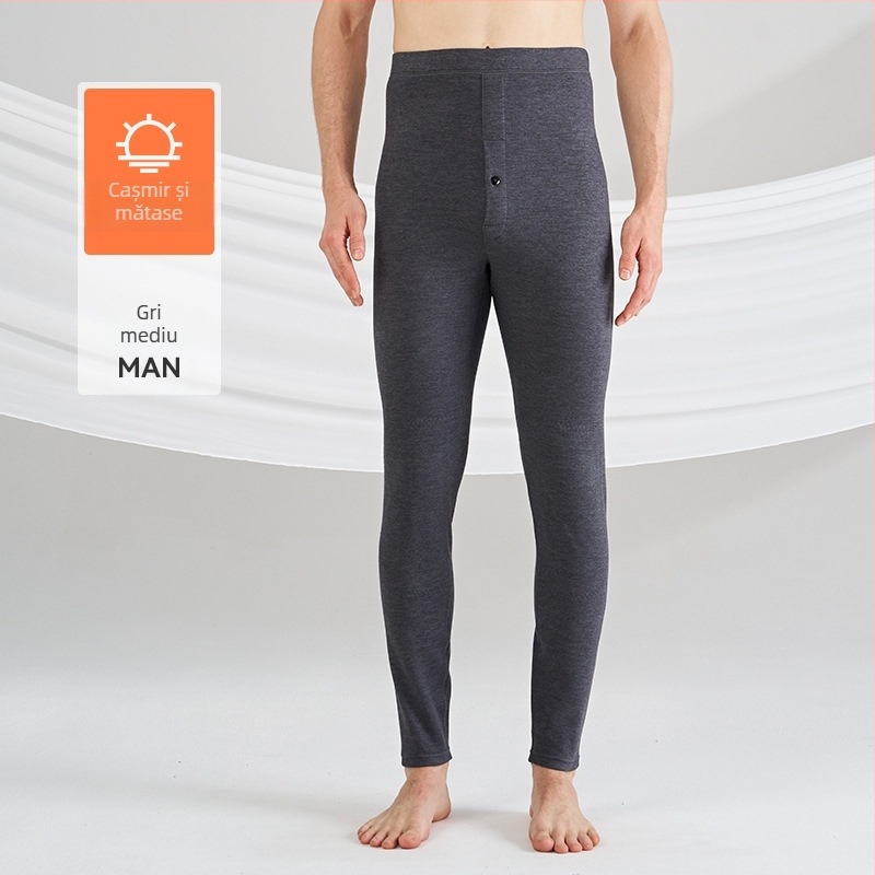 Pantaloni termici bărbați pentru toamnă-iarnă, poliester 70–80%, 201–250 g/m², elasticitate și menținerea căldurii, strat unic