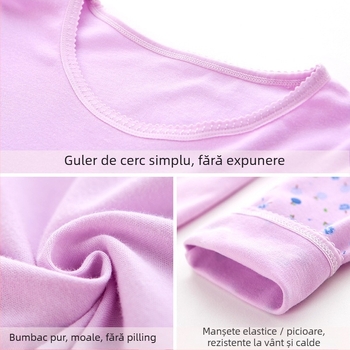 Anfiya set maternitate și alăptare din bumbac, cu mâneci lungi, deschidere pentru alăptare