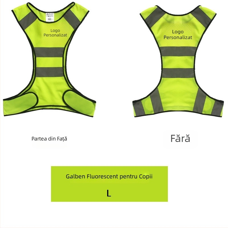 Vesta de siguranță din plasă pentru alergare nocturnă și ciclism | țesătură din plasă; bandă reflectorizantă; model MAM-1028; marcă mam-safety/Meianming; procesare personalizabilă