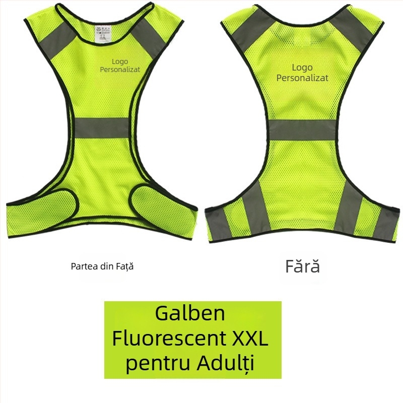 Vesta de siguranță din plasă pentru alergare nocturnă și ciclism | țesătură din plasă; bandă reflectorizantă; model MAM-1028; marcă mam-safety/Meianming; procesare personalizabilă