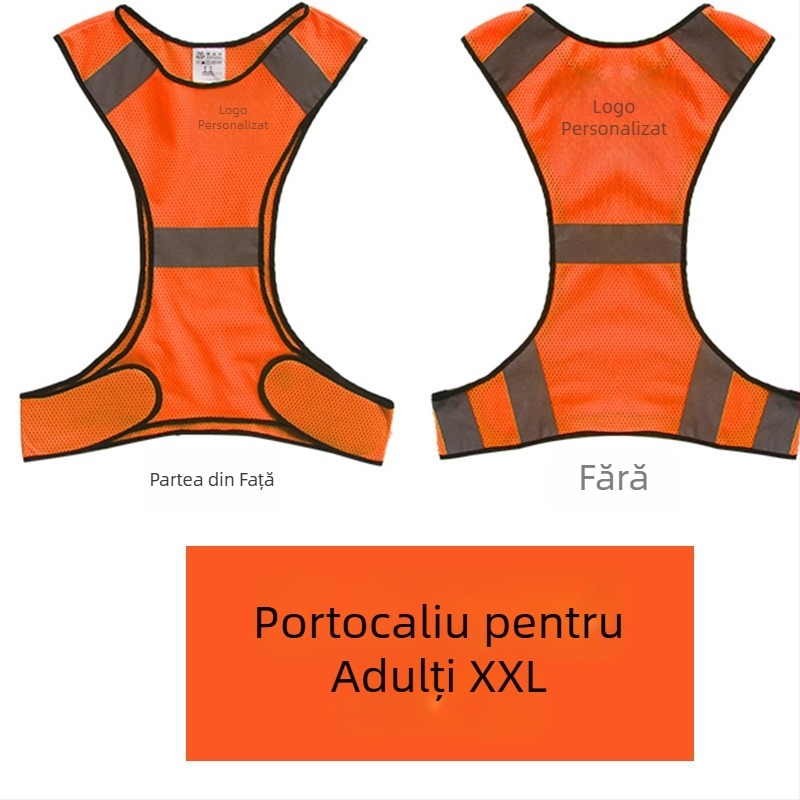 Vesta de siguranță din plasă pentru alergare nocturnă și ciclism | țesătură din plasă; bandă reflectorizantă; model MAM-1028; marcă mam-safety/Meianming; procesare personalizabilă