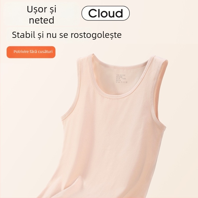 Vesta termică din bumbac pentru femei – țesătură groasă 201–250 g/m2, un singur strat, guler rotund, potrivită ca strat de bază și pentru purtare în exterior