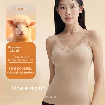 Vesta termică pentru femei cu pernă în zona bustului, decolteu în V, strat unic, fibră acrilică cu 50–70% nylon, 161–180 g/m²