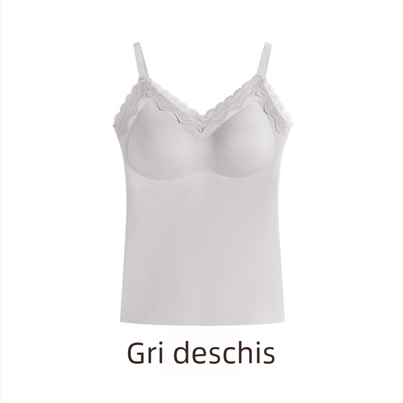 Vesta termică pentru femei cu pernă în zona bustului, decolteu în V, strat unic, fibră acrilică cu 50–70% nylon, 161–180 g/m²