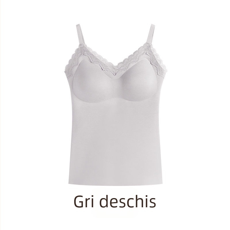 Vesta termică pentru femei cu pernă în zona bustului, decolteu în V, strat unic, fibră acrilică cu 50–70% nylon, 161–180 g/m²