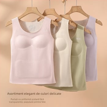 Mantelă termică cu glugă pentru fete 13–18 ani, dublu strat, material poliester gros 251–300 g/m2, anti-statice, antibacterian, menține cald, pernă pentru piept