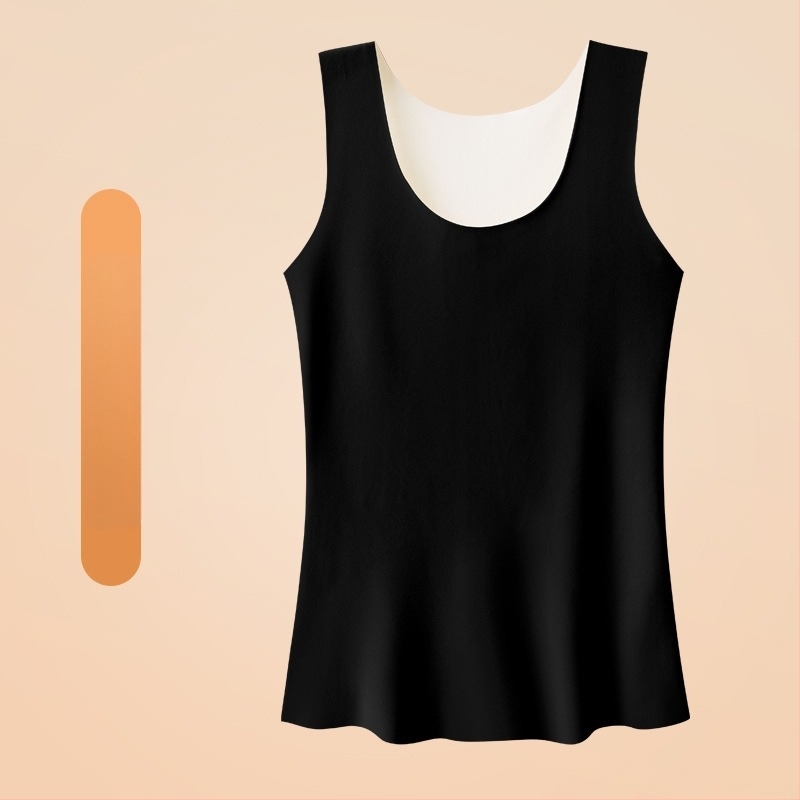 Vesta caldă din nylon pentru femei, căptușită cu fleece, fără cusături, guler rotund, grosime 201–250 g/m²