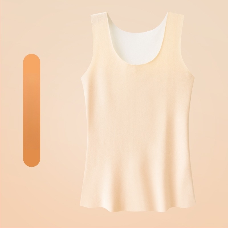 Vesta caldă din nylon pentru femei, căptușită cu fleece, fără cusături, guler rotund, grosime 201–250 g/m²