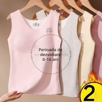Vestă termică fără cusături, cu protecții pentru bust, din acril, dublu strat, grosime 201-250 g/m²