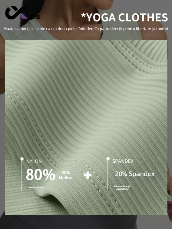 Alcohol star Top sport fără mâneci cu pernă pentru sân integrată, uscare rapidă, croială strânsă, 80% nylon + 20% spandex