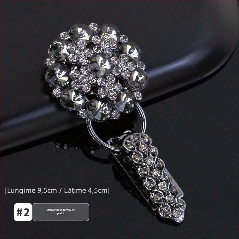 Cataramă de guler cu strasuri, tip duckbill, pentru paltoane din blană de nurcă – accesorii premium pentru haine