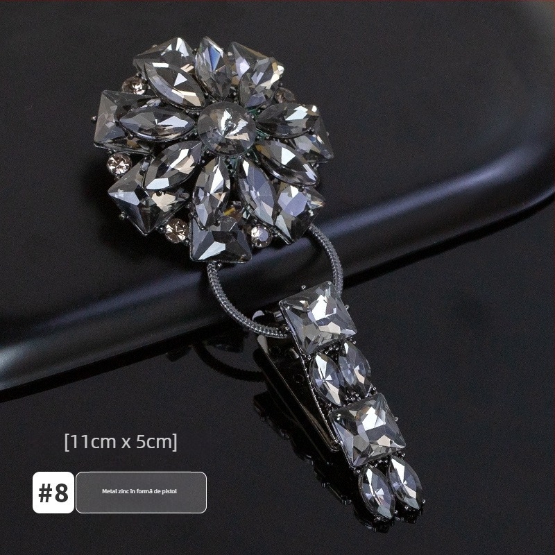 Cataramă de guler cu strasuri, tip duckbill, pentru paltoane din blană de nurcă – accesorii premium pentru haine