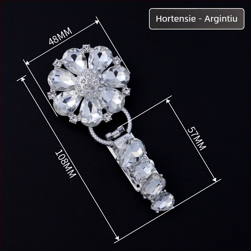 Hengmeihe cataramă decorativă pentru paltoane — aliaj de zinc cu cristale imitatii, stil național clasic, design minimalist