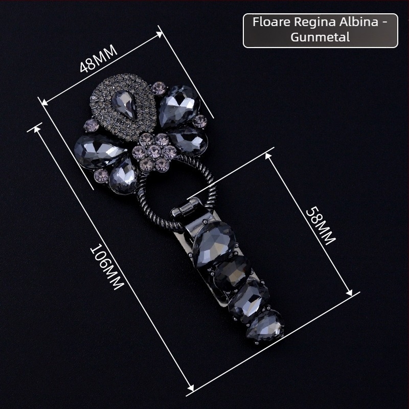 Hengmeihe cataramă decorativă pentru paltoane — aliaj de zinc cu cristale imitatii, stil național clasic, design minimalist