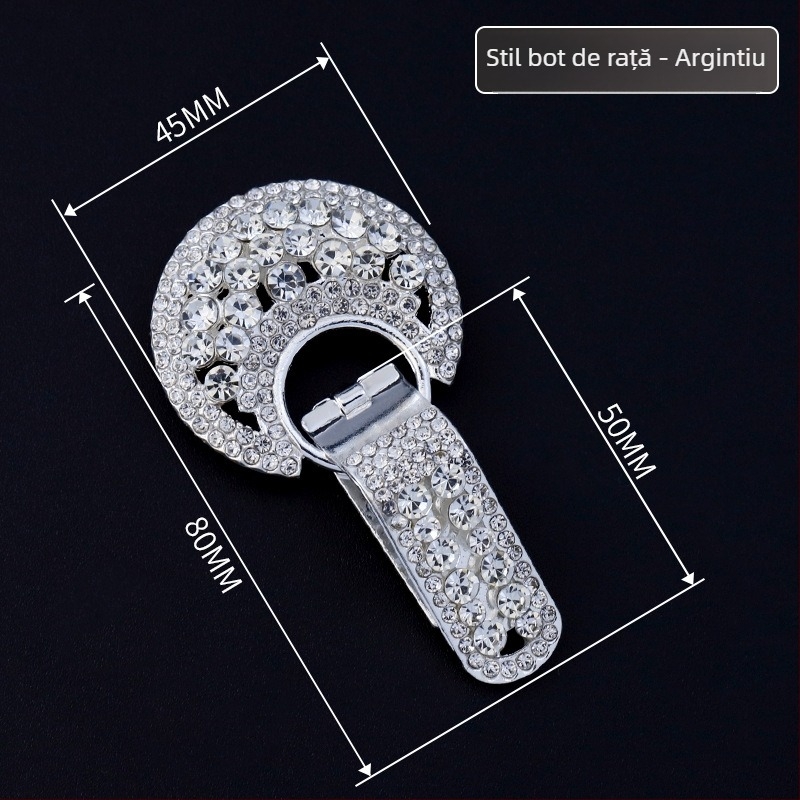 Hengmeihe cataramă decorativă pentru paltoane — aliaj de zinc cu cristale imitatii, stil național clasic, design minimalist