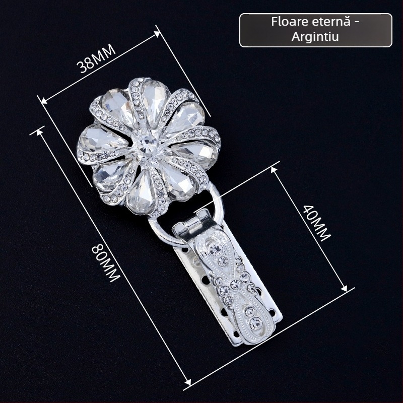 Hengmeihe cataramă decorativă pentru paltoane — aliaj de zinc cu cristale imitatii, stil național clasic, design minimalist