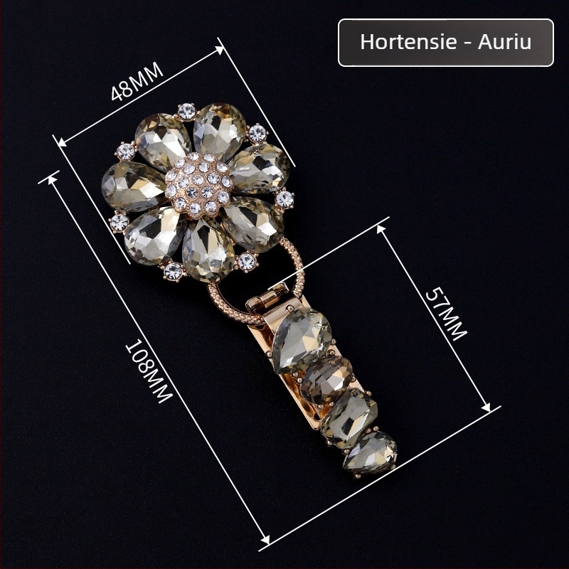 Hengmeihe cataramă decorativă pentru paltoane — aliaj de zinc cu cristale imitatii, stil național clasic, design minimalist