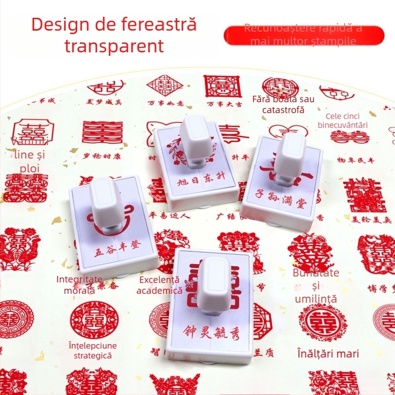 Ștampilă personalizată în stil chinezesc – realizare manuală, din plastic, cadou potrivit pentru cupluri și prieteni