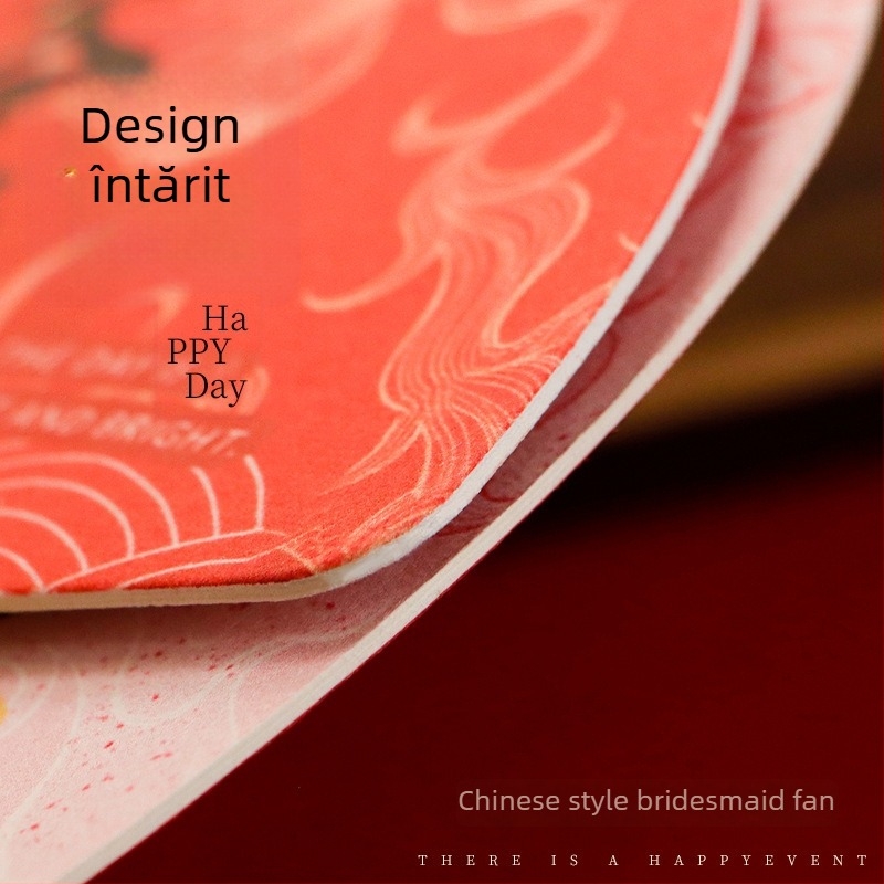 Evantai din hârtie, schelet din bambus, imprimare, brand Nine-screen, stil național în trend
