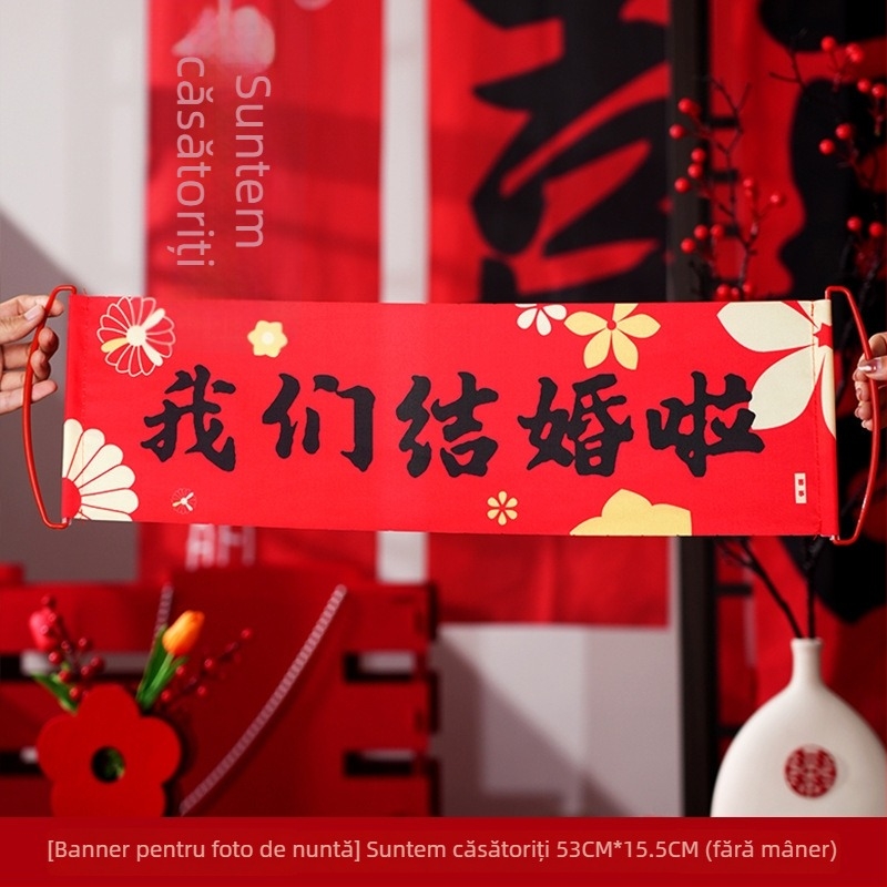 Accesorii foto pentru nuntă: banner manual pentru logodnă, halat de dimineață pentru mireasă, accesorii de pozare (Material: Jam; Import: No; Packing volume: 1; Gross weight: 1; Category: Happy words)