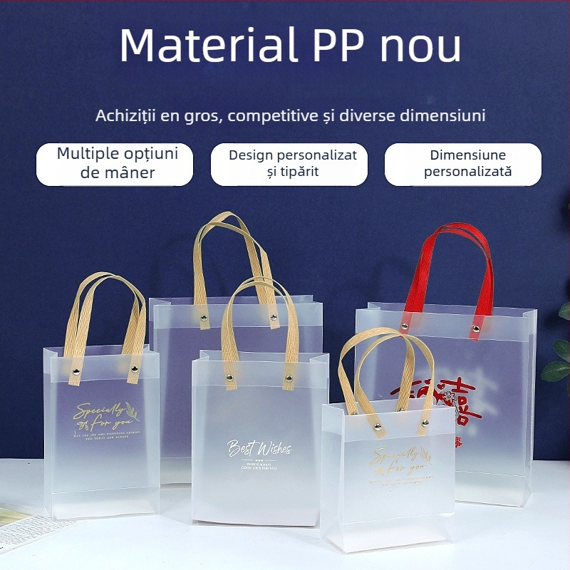 Genți cadou din plastic pentru nuntă — Fengwei, formă pătrată, geantă PP, stil minimalist modern (Brand: Fengwei • Material: Plastic • Forma: Pătrată • Stil: minimalist modern • Pentru: Nunți)