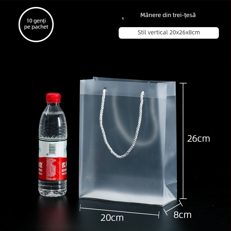 Genți cadou din plastic pentru nuntă — Fengwei, formă pătrată, geantă PP, stil minimalist modern (Brand: Fengwei • Material: Plastic • Forma: Pătrată • Stil: minimalist modern • Pentru: Nunți)