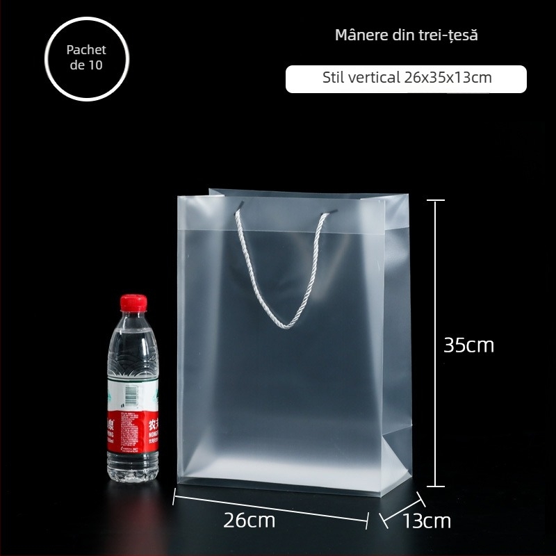 Genți cadou din plastic pentru nuntă — Fengwei, formă pătrată, geantă PP, stil minimalist modern (Brand: Fengwei • Material: Plastic • Forma: Pătrată • Stil: minimalist modern • Pentru: Nunți)