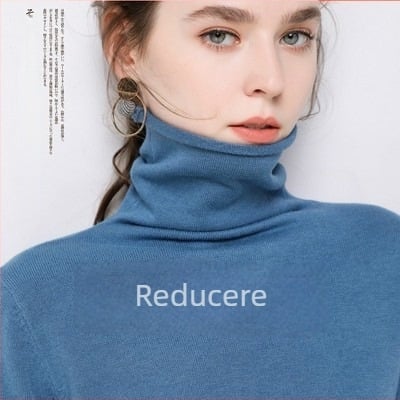 Pulover tricotat din lână, croială slim, mâneci lungi, culoare uni, compoziție: lână, viscoză și poliester