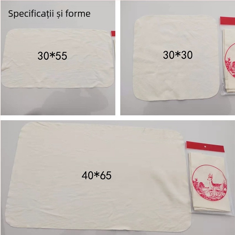 Prosop de curățare auto din lână de miel – multifuncțional, absorbție înaltă, nu pierde păr, nu lasă urme; 70 g; logo tipărit; etichetă privată licențiată