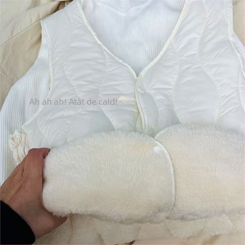 Vesta din puf din chenille, croială slim, țesătură cu Spandex, lungime ultracompactă ≤40 cm, umplutură: puf de rață