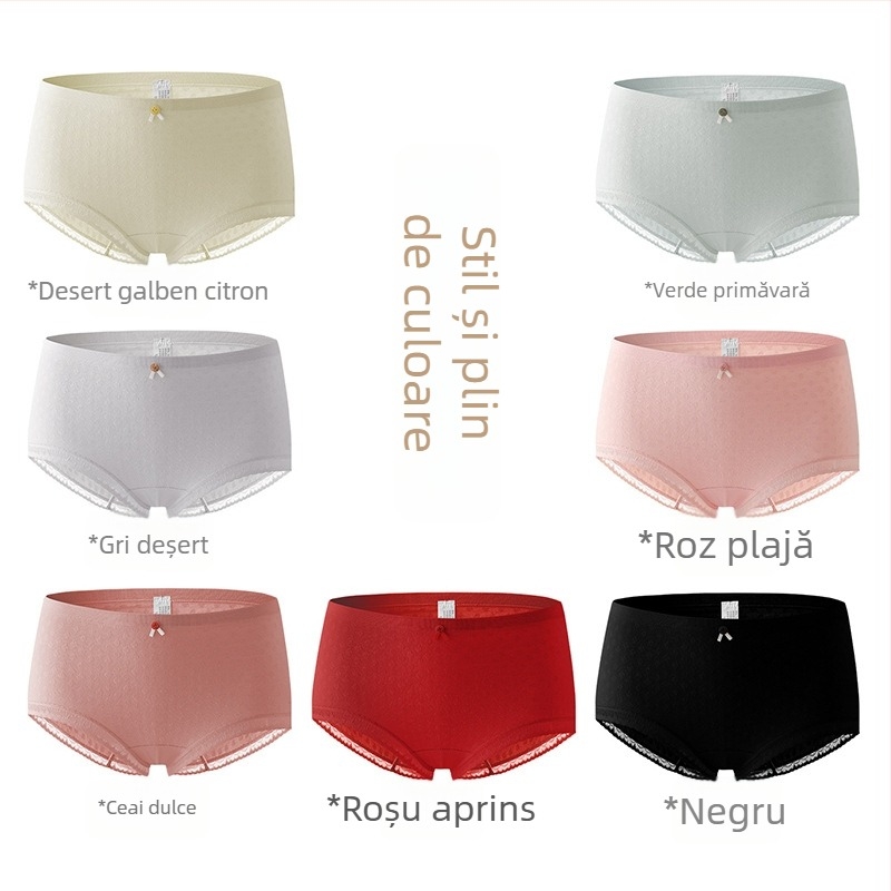 Chiloți femei fără cusuri, din amestec de bumbac, talie medie, respirabili, antibacterieni, modelare corp