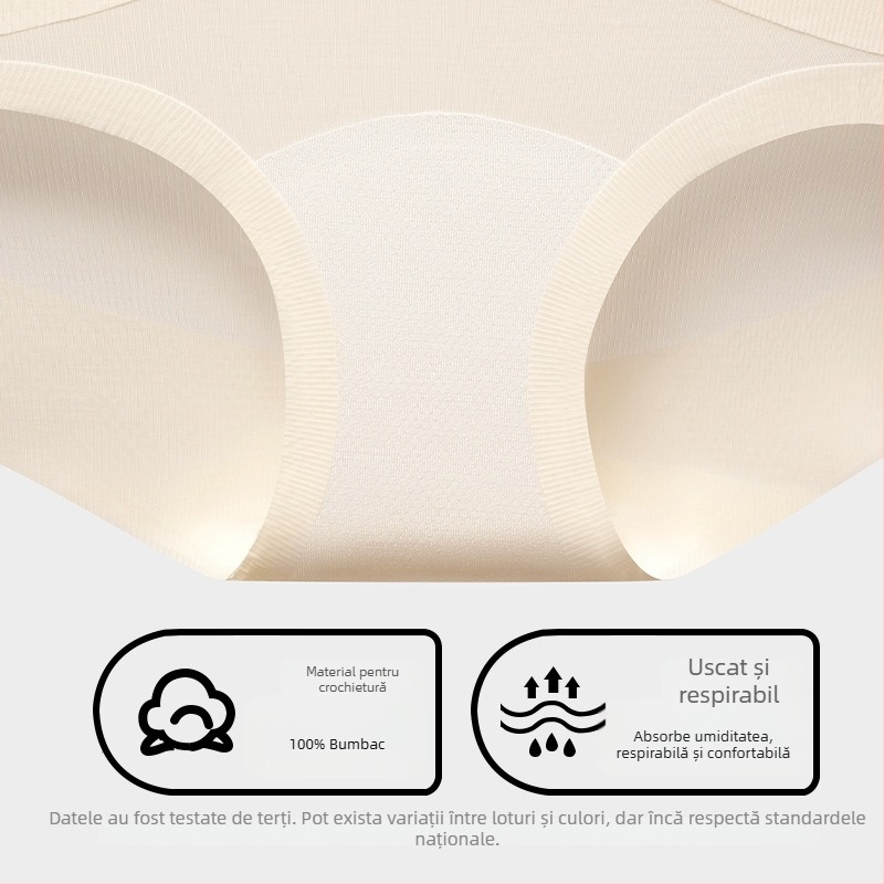 Chiloți femei fără cusătură, talie înaltă – nailon respirabil, 20D, conturarea abdomenului, ridicare a șezutului