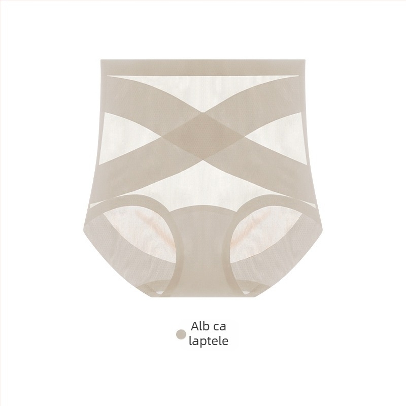 Chiloți femei fără cusătură, talie înaltă – nailon respirabil, 20D, conturarea abdomenului, ridicare a șezutului