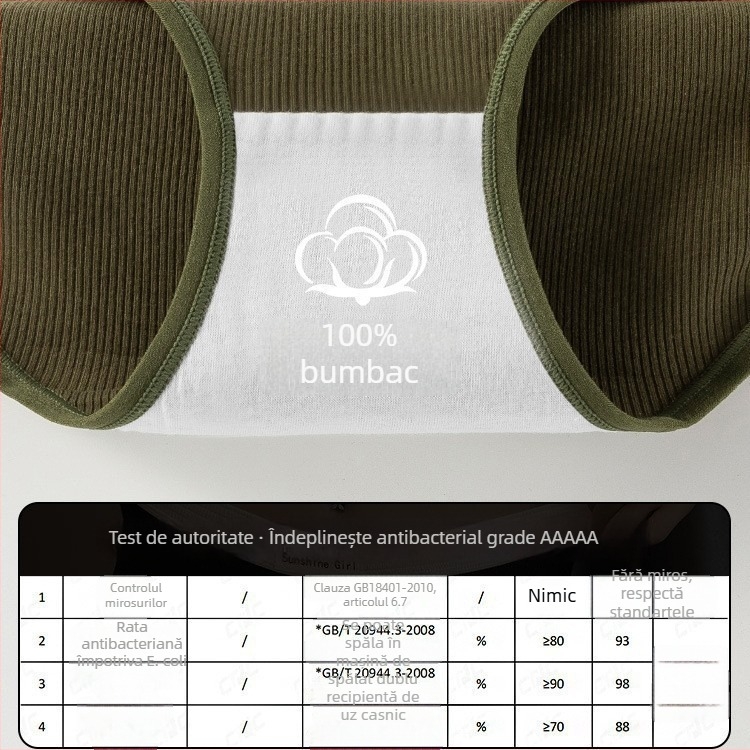 Duo xiyan Chiloți femei din bumbac, talie medie, 90–95% bumbac, țesătură rib, respirabile, antibacteriene, pentru toate anotimpurile
