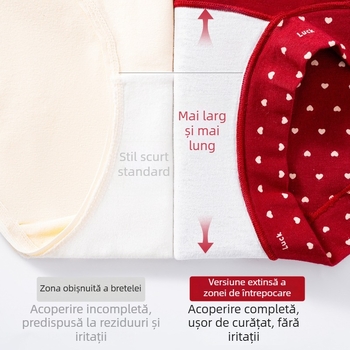 Chiloți din bumbac pentru femei, respirabili, antibacterieni, talie înaltă, 90–95% bumbac