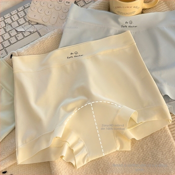 Lenjerie intimă pentru femei Ice Silk, boxer briefs, talie medie, nailon 90–95%, căptușeală în zona crosei 100% bumbac, antibacterian, respirabil
