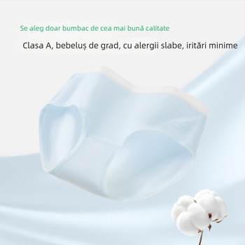 Chiloți femei din bumbac, fără cusături, talie medie, antibacteriali, căptușeală de bumbac în zona intimă