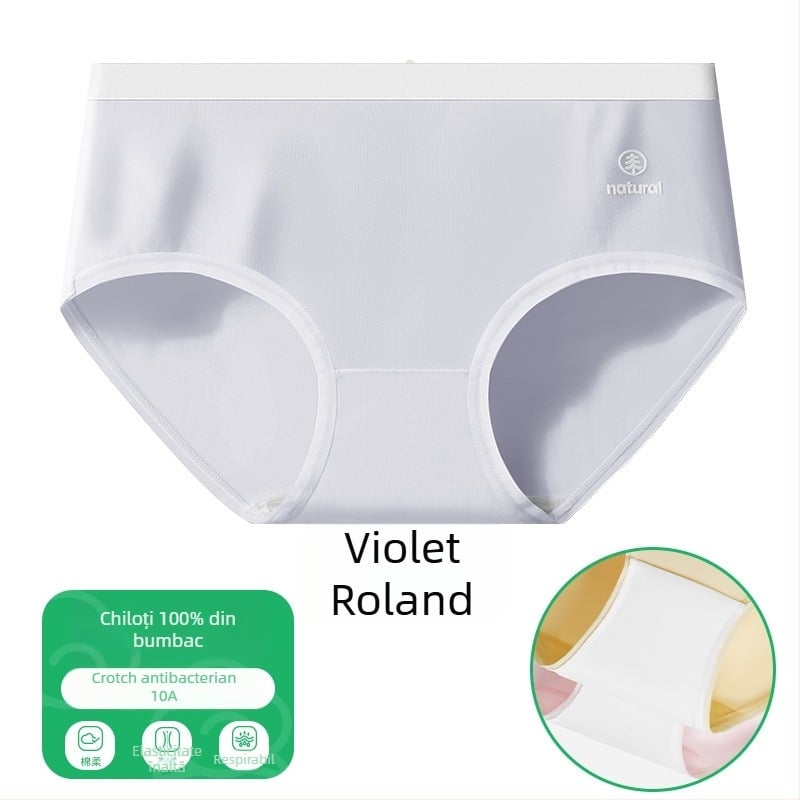Chiloți femei din bumbac, fără cusături, talie medie, antibacteriali, căptușeală de bumbac în zona intimă
