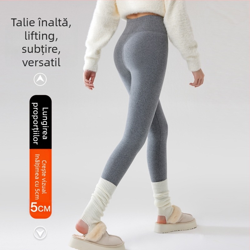 Colanți din bumbac cu căptușeală fleece, groși, elasticitate ridicată, mențin căldura