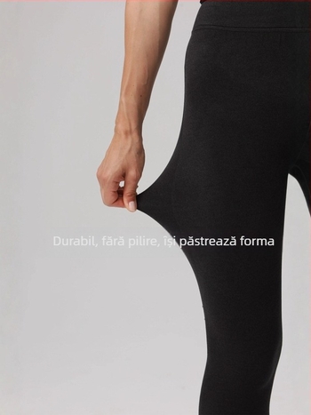 Colanți fleece căptușiți, talie înaltă, autoîncălzire, pentru iarnă, yoga și antrenament