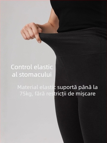 Colanți fleece căptușiți, talie înaltă, autoîncălzire, pentru iarnă, yoga și antrenament