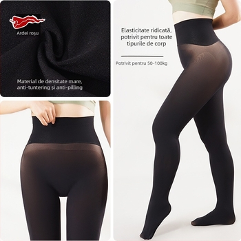 Colanți din velur cu nailon pentru femei, ridicare a feselor și modelare, anti-frecare, model solid, subțiri