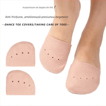 Capace din fetru pentru balet – pernă moale pentru antepicior; material: fetru; model: capace degetelor din fetru; stil: acoperiri pointe; potrivite pentru: adidași, încălțăminte casual, încălțăminte caldă