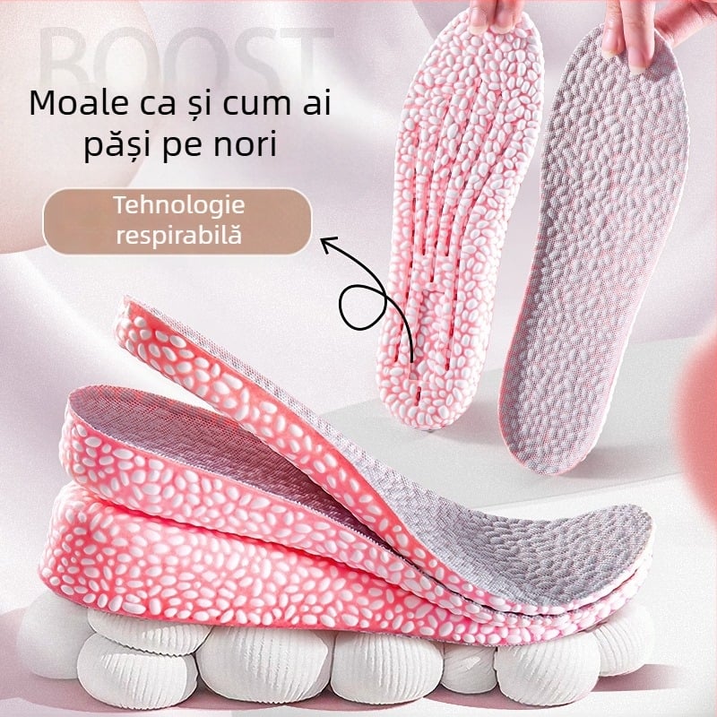 Talpă sport din PU cu absorbție a șocurilor din granule de popcorn, suport pentru arc înălțat, respirabilă și absorbantă la transpirație – potrivită pentru teniși, pantofi casual și de lucru