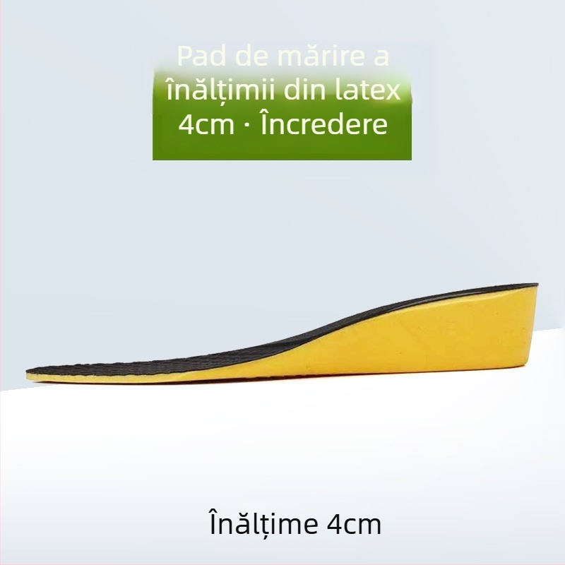 Talpă interioară din PU + latex, talpă completă, strat de latex respirabil, creștere internă a înălțimii, potrivită pentru pantofi sport, casual și de lucru