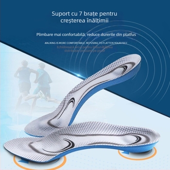 Talpă sport cu susținere a arcului în 7 puncte, TPU, respirabilă, absorbție a șocurilor, unisex