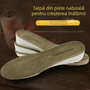 Tălpi din piele pentru creștere înălțimii – talpă completă, unisex, înălțime 1.5–3.5 cm, model M-111