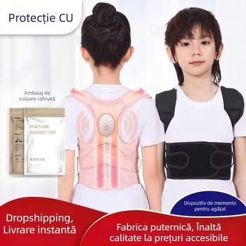 Corector de postură pentru copii Y-14, marca U Protection – suport dorsal respirabil, certificat GB8401