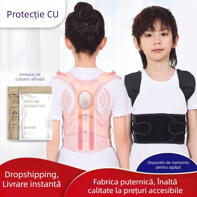 Corector de postură pentru copii Y-14, marca U Protection – suport dorsal respirabil, certificat GB8401